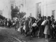 Armenian orphans being deported from Turkey. Ca. 1920.